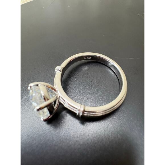 NEW 2.5ct Moissanite - 18K White Gold Over Silver - Sz. 6.5 - Picture 6 of 8